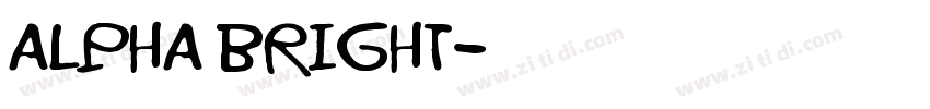 alpha bright字体转换